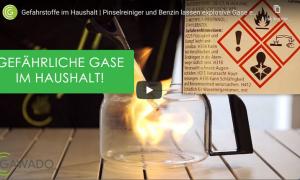 Cover: Gefahrstoffe im Haushalt | Pinselreiniger und Benzin lassen explosive Gase entstehen - YouTube