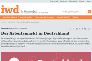 Cover: Der Arbeitsmarkt in Deutschland - iwd.de