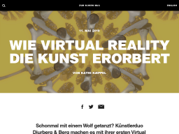 Cover: Wie Virtual Reality die Kunst erorbert - SCHIRN MAG
