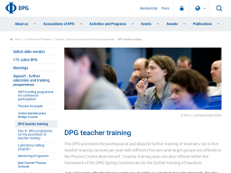 Cover: DPG-Lehrerfortbildungen