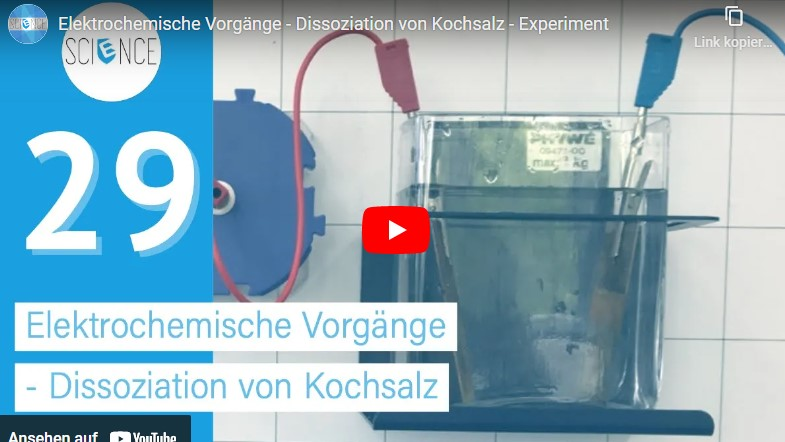 Cover: Elektrochemische Vorgänge - Dissoziation von Kochsalz - Experiment