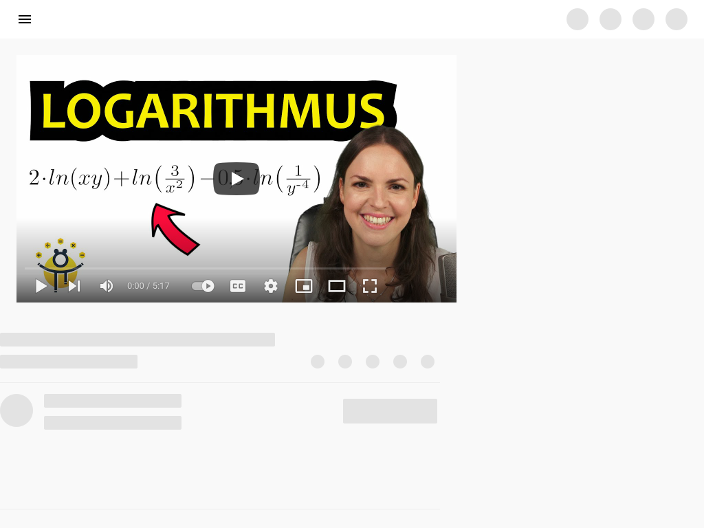 Cover: Aufnahmetest Studienkolleg Mathematik – ln vereinfachen, Logarithmus - YouTube