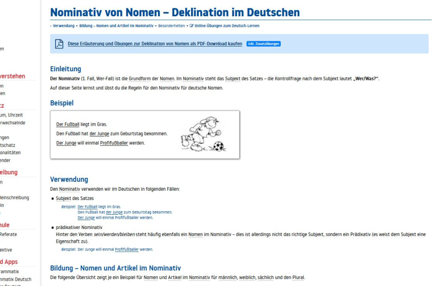 Cover: Nominativ von Nomen | Deklination im Deutschen