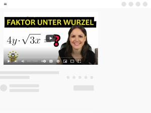 Cover: FAKTOR unter WURZEL bringen – Vorfaktor unter Wurzelzeichen schreiben, Beispiel - YouTube