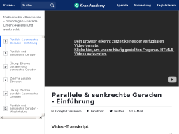 Cover: Parallele & senkrechte Geraden - Einführung (Video) | Khan Academy