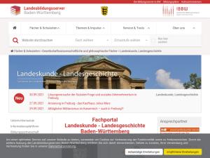 Cover: Fachportal Landeskunde - Landesgeschichte Baden-Württemberg 