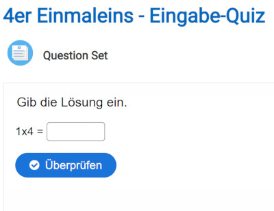 Cover: 4er Einmaleins - Eingabe-Quiz | ZUM-Apps