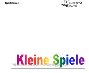Cover: Kleine Spiele 