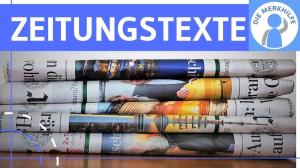 Cover: Typen von Zeitungstexten - Meldung, Bericht, Reportage, Kommentar - Texte unterscheiden & schreiben