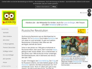 Cover: Russische Revolution – Klexikon – das Kinderlexikon