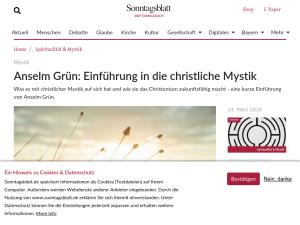 Cover: Anselm Grün: Einführung in die christliche Mystik