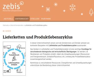 Cover: Lieferketten und Produktlebenszyklus | zebis