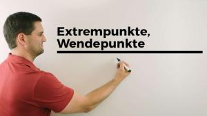 Cover: Extrempunkte, Wendepunkte, Berechnungen, Übersicht, Kurvendiskussion | Mathe by Daniel Jung