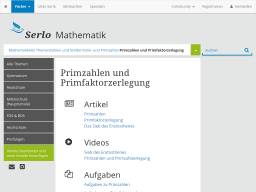 Cover: Primzahlen und Primfaktorzerlegung (Thema) – lernen mit Serlo!