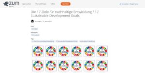 Cover: Die 17 Ziele für nachhaltige Entwicklung / 17 Sustainable Development Goals | ZUM-Apps