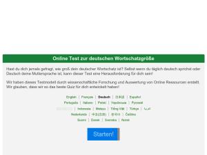 Cover: Online-Test zur deutschen Wortschatzgröße