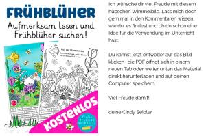 Cover: Frühblüher im Sachunterricht - kostenloses Wimmelbild, Unterrichtsmaterial für die 2. Klasse