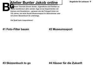 Cover: Atelier bunter Jakob online | Berlinische Galerie