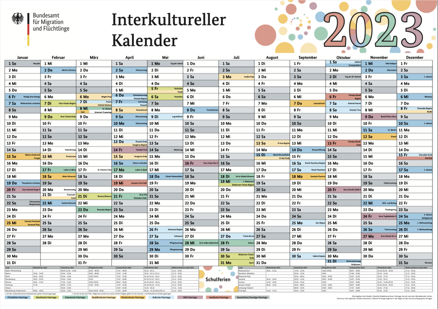 Cover: Interkultureller Kalender 2023