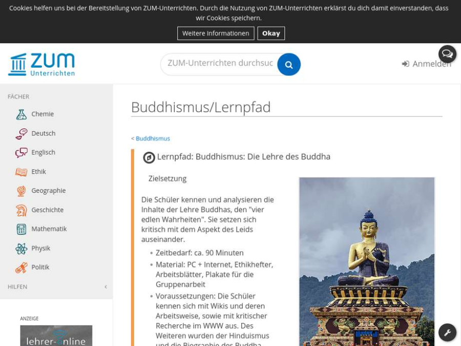 Cover: Buddhismus/Lernpfad - ZUM-Unterrichten