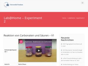 Cover: Lab@Home – Reaktion von Carbonaten und Säure