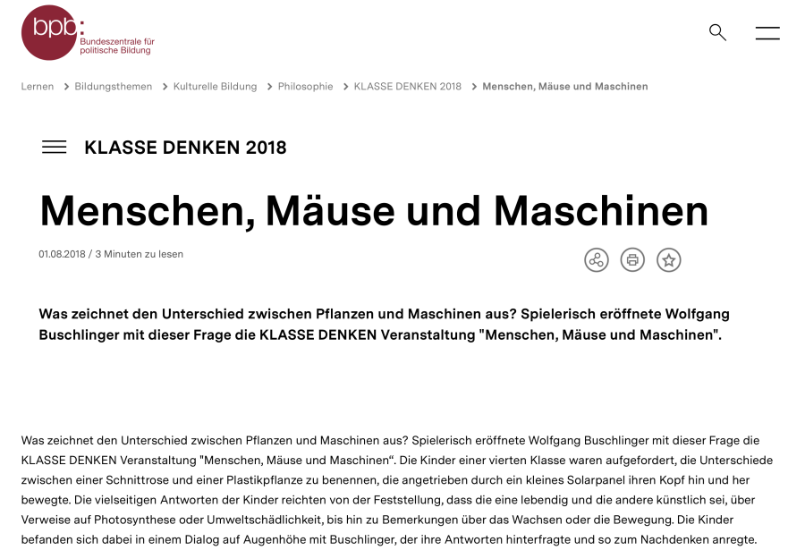 Cover: Menschen, Mäuse und Maschinen | bpb