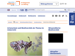 Cover: Artenschutz und Biodiversität als Thema im Unterricht - [ Deutscher Bildungsserver ]