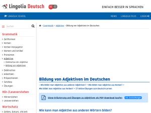 Cover: Bildung von Adjektiven im Deutschen | lingolia deutsch