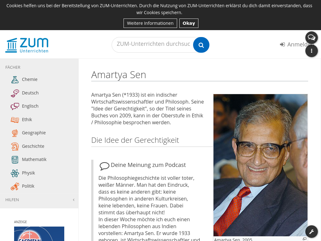 Cover: Amartya Sen: Was ist gerecht?