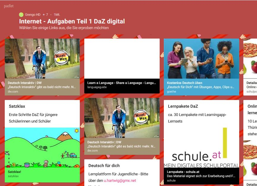 Cover: DaZ digital | Webseiten und Inhalte | Padlet