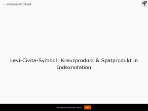 Cover: Levi-Civita-Symbol: Kreuzprodukt & Spatprodukt in Indexnotation