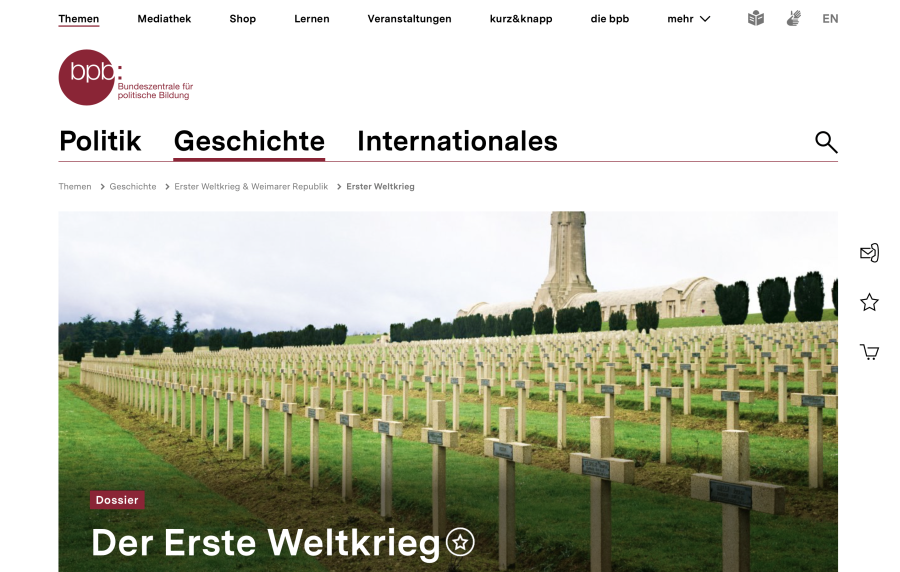 Cover: Dossier - Der Erste Weltkrieg