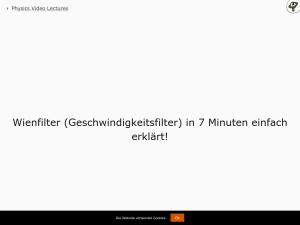 Cover: Wienfilter (Geschwindigkeitsfilter) in 7 Minuten einfach erklärt!