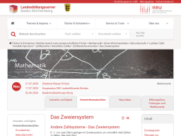 Cover: Das Zweiersystem — Landesbildungsserver Baden-Württemberg