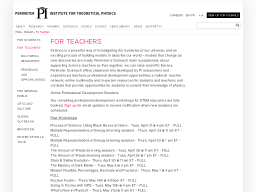 Cover: For Teachers | Perimeter Institute