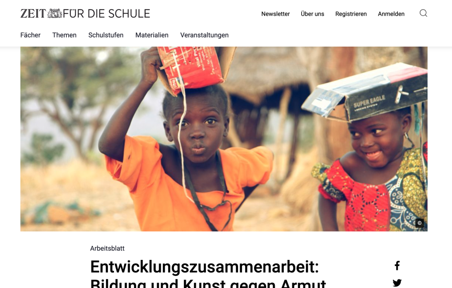 Cover: Entwicklungszusammen­arbeit | Bildung und Kunst gegen Armut | ZEIT für die Schule