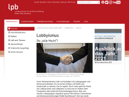 Cover: Lobbyismus - Die „stille“ Macht? Ein Dossier.