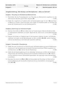 Cover: Schriftliche Abituraufgaben Niedersachsen 2018 Chemie Kurs auf grundlegendem Anforderungsniveau (gA) Aufgabe 2