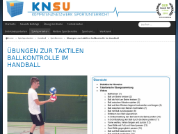 Cover: KNSU - Übungen zur taktilen Ballkontrolle im Handball
