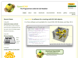 Cover: OpenSCAD - The Programmers Solid 3D CAD Modeller