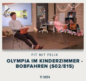Cover: Fit mit Felix : Olympia im Kinderzimmer - Bobfahren (S02/E15)