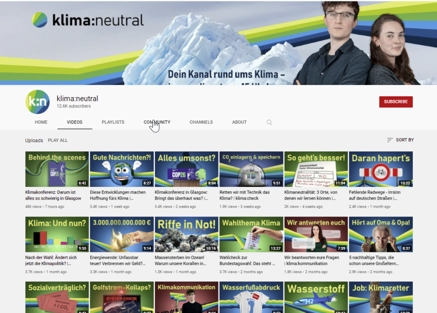 Cover: klima:neutral - YouTube-Kanal