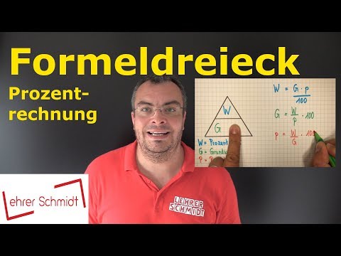 Cover: Prozentrechnung - Formeldreieck - Formeln ganz einfach! | Mathematik |  Lehrerschmidt - YouTube