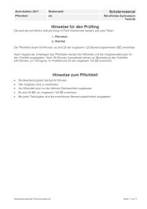 Cover: Abitur 2017 Mathematik eA Pflichtteil Berufliches Gym. Technik Lernende Niedersachsen