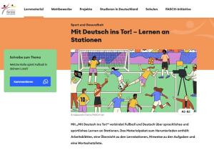 Cover: Mit Deutsch ins Tor!  | Lernen an Stationen