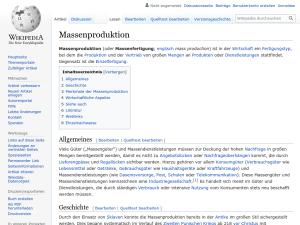 Cover: Massenproduktion - wikipedia.org