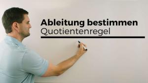 Cover: Ableitung bestimmen, Quotientenregel zum Ableiten von Funktionen | Mathe by Daniel Jung