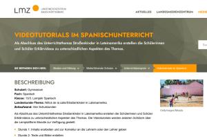 Cover: Videotutorials im Spanischunterricht - Unterrichtsbeispiel
