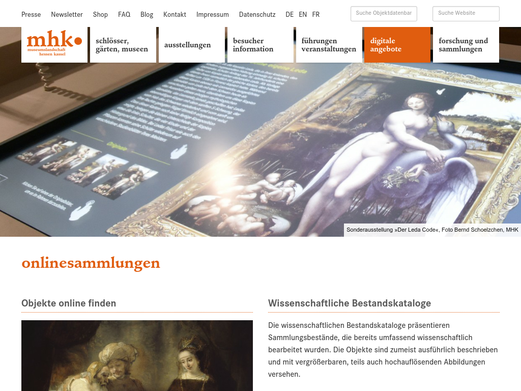 Cover: Digitales Sammlungsarchiv | Museumslandschaft Hessen Kassel