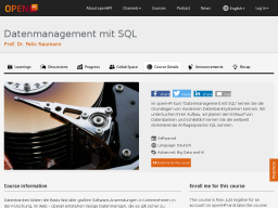 Cover: Datenmanagement mit SQL | openHPI